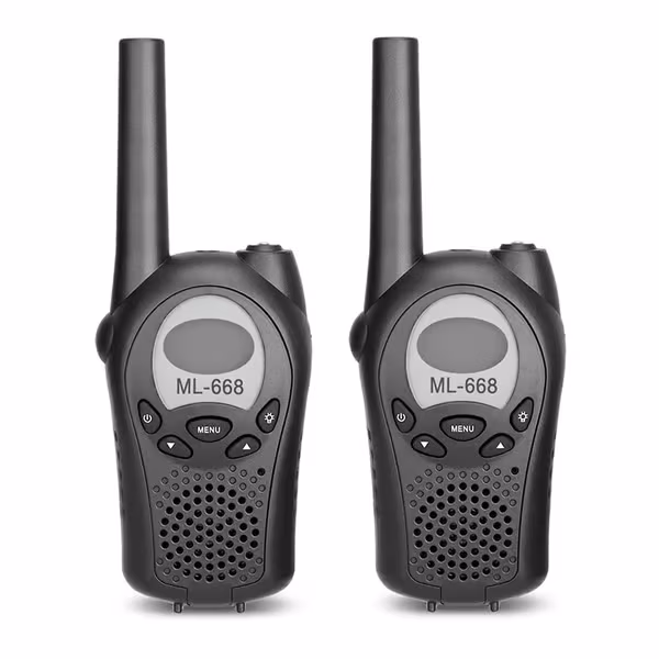 Walkie Talkie for barn ML-668 - 2-pakning Svart