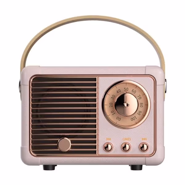 Bestselgende Retro Bluetooth-høyttaler, Vintage FM-radio med klassisk stil, Høyt volum, Trådløs Bluetooth 5.0-tilkobling, TF-kortstøtte