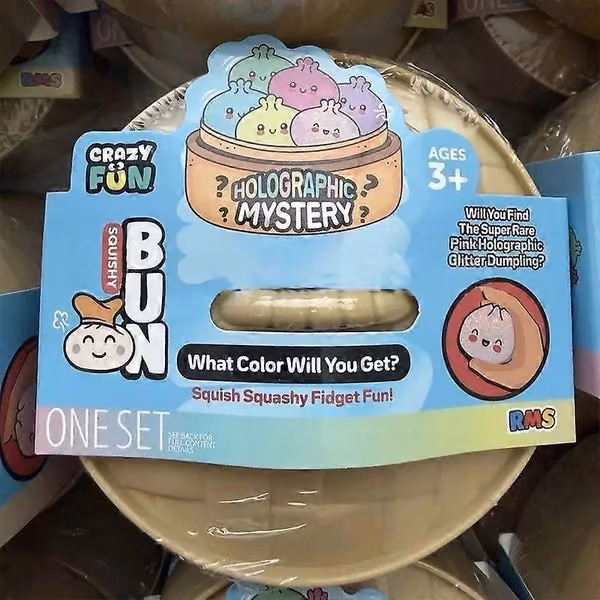 Crazy Fun Rainbow Mystery Squishy Bun Mystery Dumpling ROSA GLITTER VIRAL A