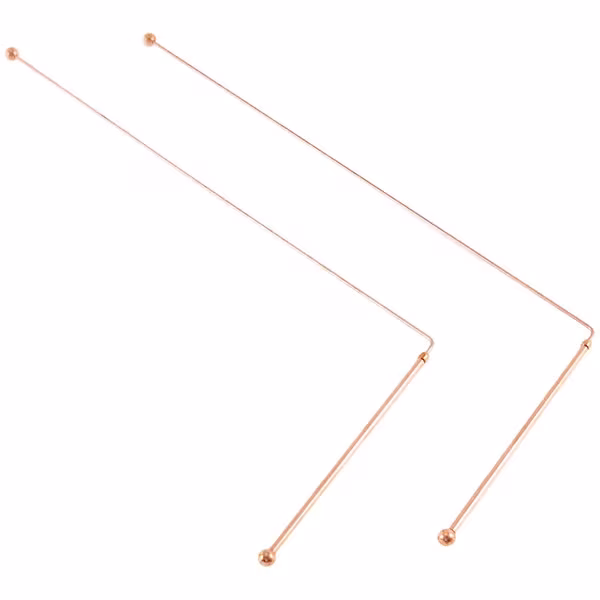 Kobber Dowsing Rods - 99,9% Ren Kobber 2PCS Divineringsstenger Energi Vann Heksedetektor