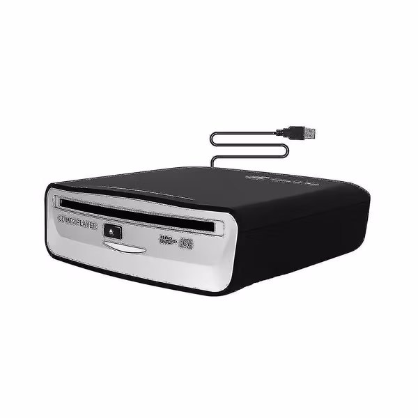 Ekstern Universal CD-spiller for Bil - Bærbar CD-spiller, Kobles til Bil USB-port, Laptop, TV,