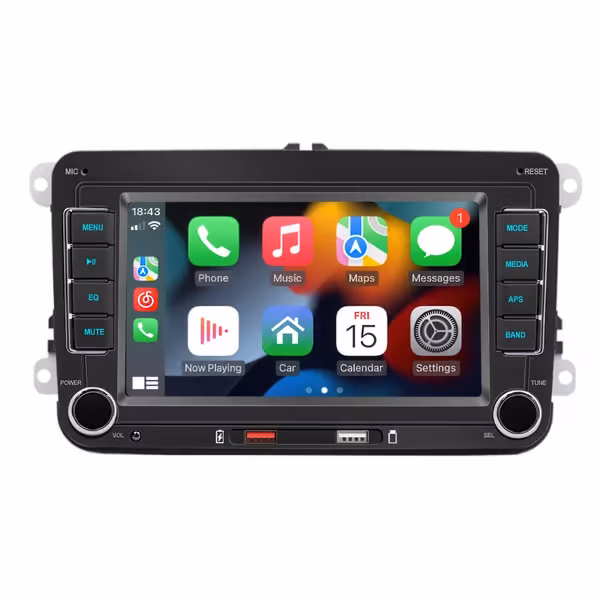 F9070W Bilradio / CarPlay & Android Auto - 7 Tommer for Volkswagen