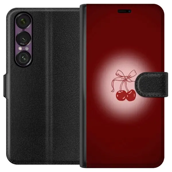 Sony Kompatibelt Lommeboketui til Sony Xperia 1 VII kirsebær design