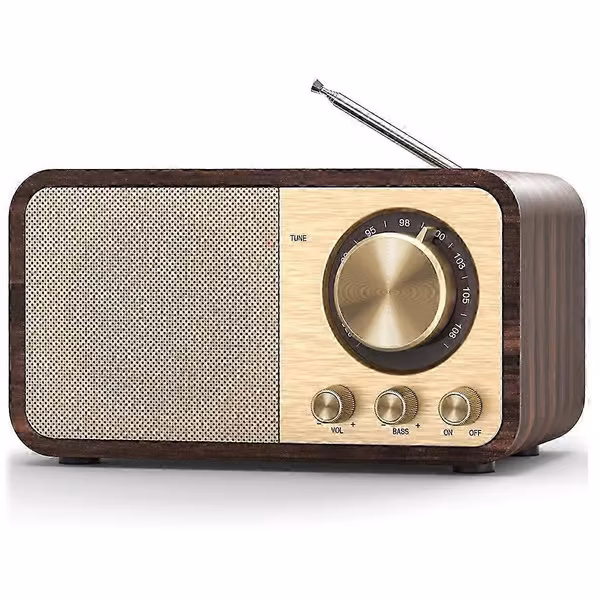 FM-radio med mottak, Bluetooth transistorradio med 5W høyttaler