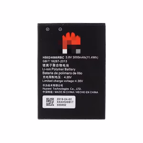 Kompatibel med Huawei E5577 3.80V 3000mAh batteri (modell: HB824666RBC)