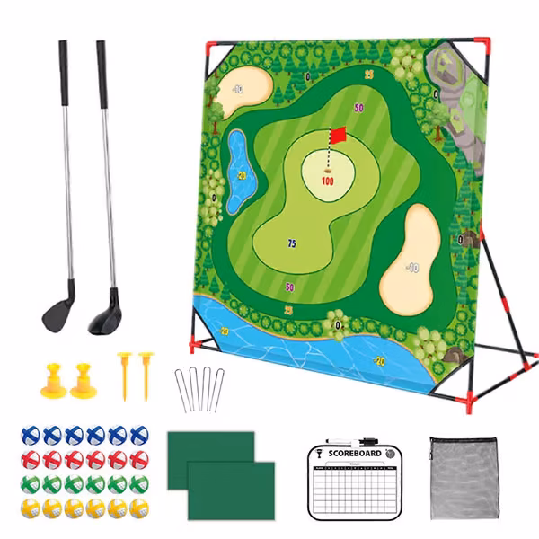 Battle Golf Ferdighetsspill Golf TreningsmatteKompatibel med Golfere, Interaktivt Putting Matte Sett