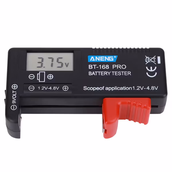 BT-168PRO Digital LCD Batteritester 1.2V-4.8V Batterisjekker for Små Batterier Knappcelle