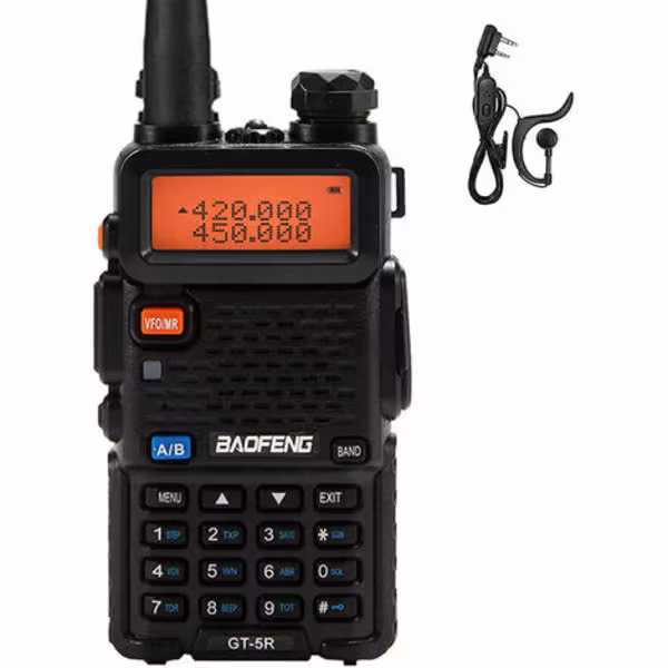 BAOFENG UV-5R Walkie Talkie FM-sender/mottaker To-veis radio Dobbel skjerm 400-520mHZ 5W To-veis skinkradio Oppladbart håndholdt radio med