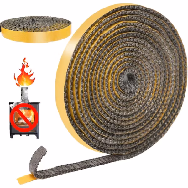 4 m selvklebende tetningslist for peisinnsats (3 mm x 10 mm x 4 m), glassfiberforsegling[PL]