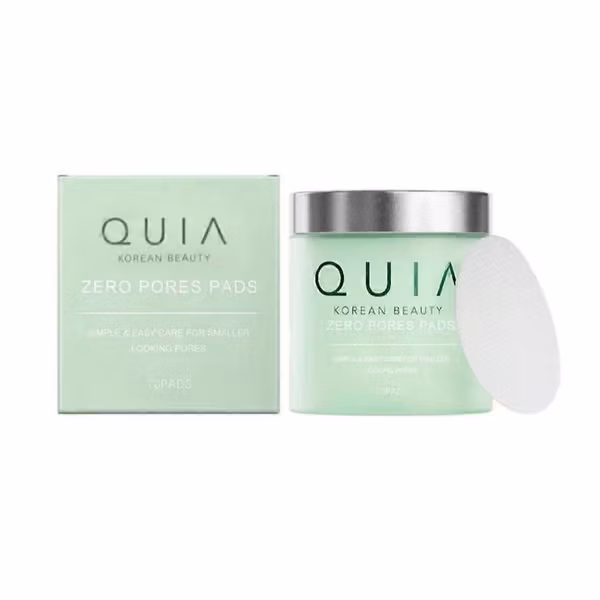 2026 Selected Discounts QUIA Zero Pore Pads retter seg mot store porer og ujevn hudtone koreansk hudpleie 70 stk