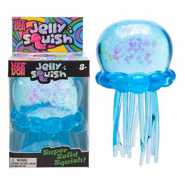 NeeDoh Jellyfish Jelly Squish Stress Fidget Sensorisk Klemmeleke for Barn og Voksne