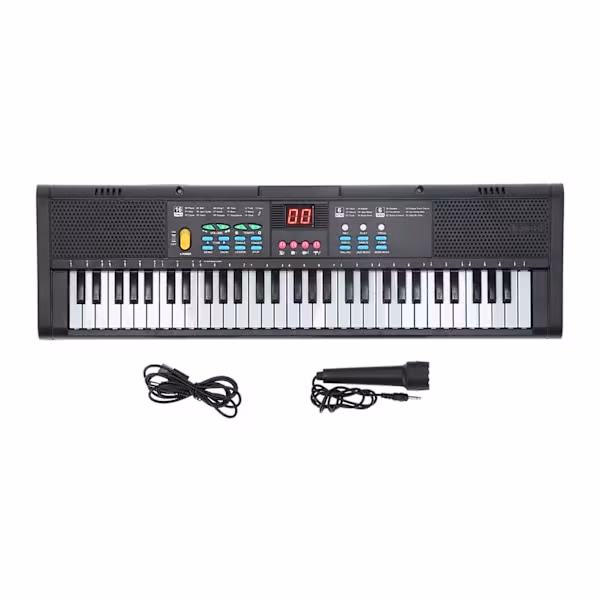 61-tangenters elektronisk digitalt pianokeyboard med mikrofon MQ6186 - Multifunksjonelt musikkinstrument for nybegynnere