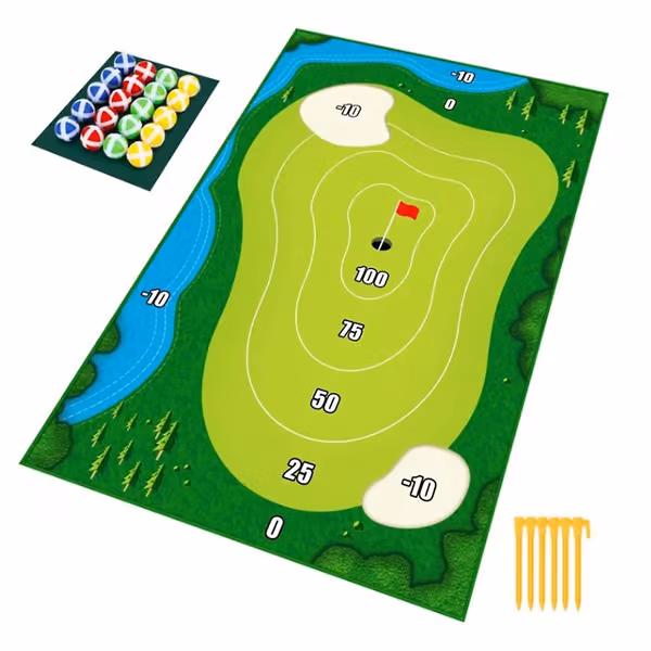 Chipping Golf Spillmatte Chipping Spill Med Chip Golfballer Sett Matte Innendørs Utendørs Kastespill For