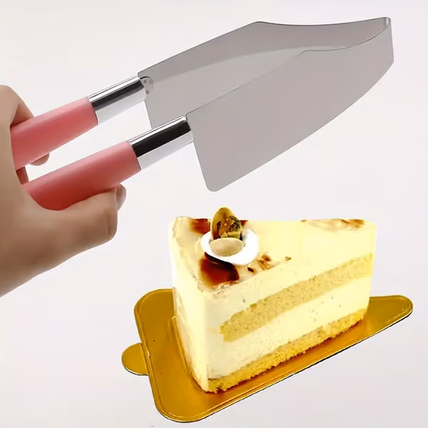 1:a Tårtspade, Tårtskjærer I Rustfritt Stål, Kakeklemme Med Plastgrep, Dessertkniv For Konditorivarer