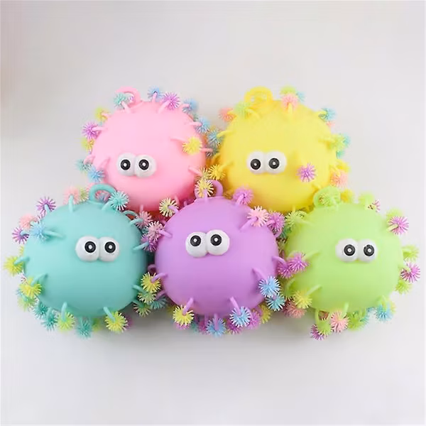 1-pakning Farge Tilfeldig Stressball - Slitesterk Sensorisk Fidget Leke for ADHD og Autisme 5inch/6inch/8inch
