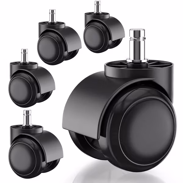 IKEA kontorstolhjul 5-pakning, 10 mm x 22 mm, kompatible med harde gulv (lastekapasitet 250 kg)