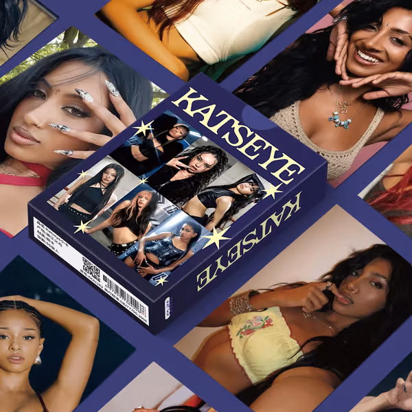 55 Katseye Holografiske Fotokort - K-pop jentegruppe fotokort, albummerchandise og fanstøtteartikler.