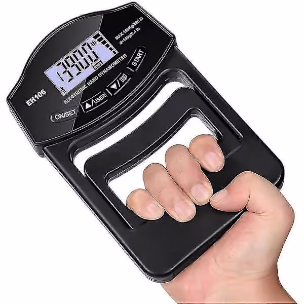 2026 Billiga varor Grepstyrketester, 396Lbs/180Kg Digital Hånddynamometer Grepstyrkemåler USB LCD-skjerm Hånd