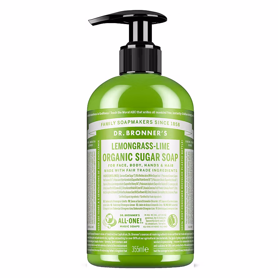 Dr. Bronner's Lemongrass Lime Organic Sugar Soap 355 ml