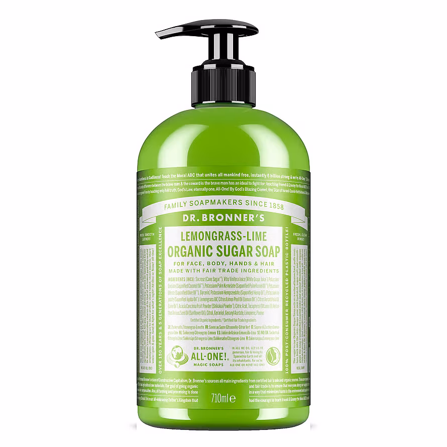 Dr. Bronner's Lemongrass Lime Organic Sugar Soap 710 ml