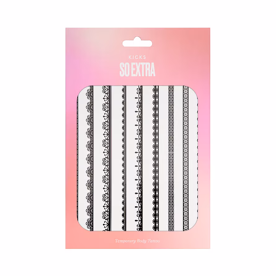 Kicks Beauty So Extra - Temporary Body Tattoo Black