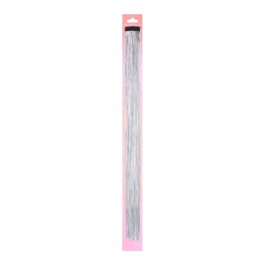 Kicks Beauty Glitter Hair Tensil Silver