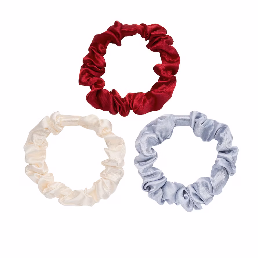 Kicks Beauty Slim Scrunchies 3-pack Red