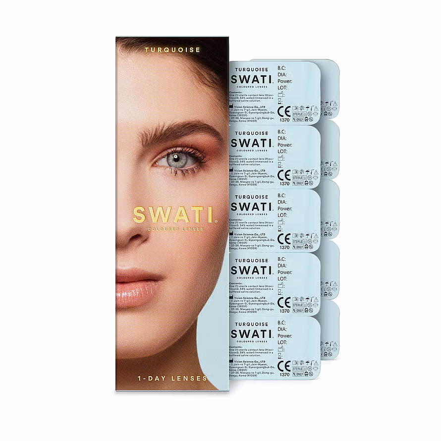 Swati Cosmetics Coloured Lenses Turqoise 1-Day Lenses