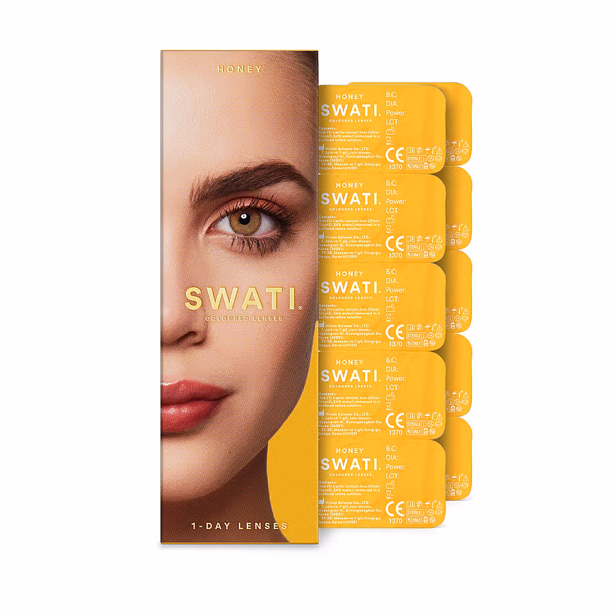 Swati Cosmetics Coloured Lenses Honey 1-Day Lenses