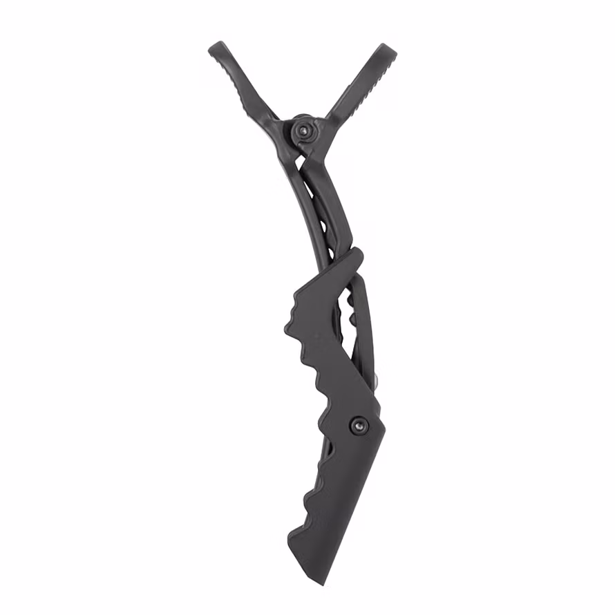 Kicks Beauty Croco Hair Styling Clips Black 4-Pack