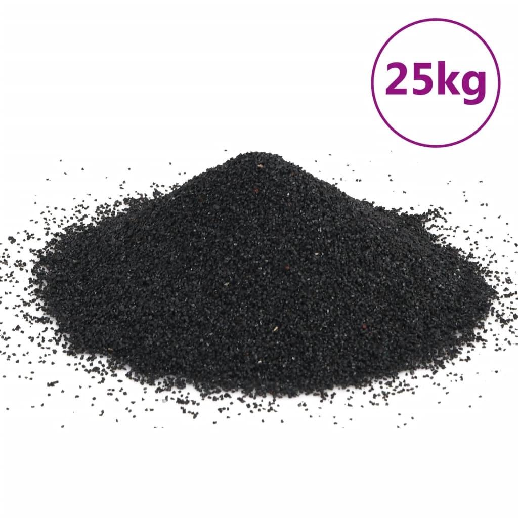 vidaXL vidaXL Akvariesand 25 kg svart 0,2-2 mm