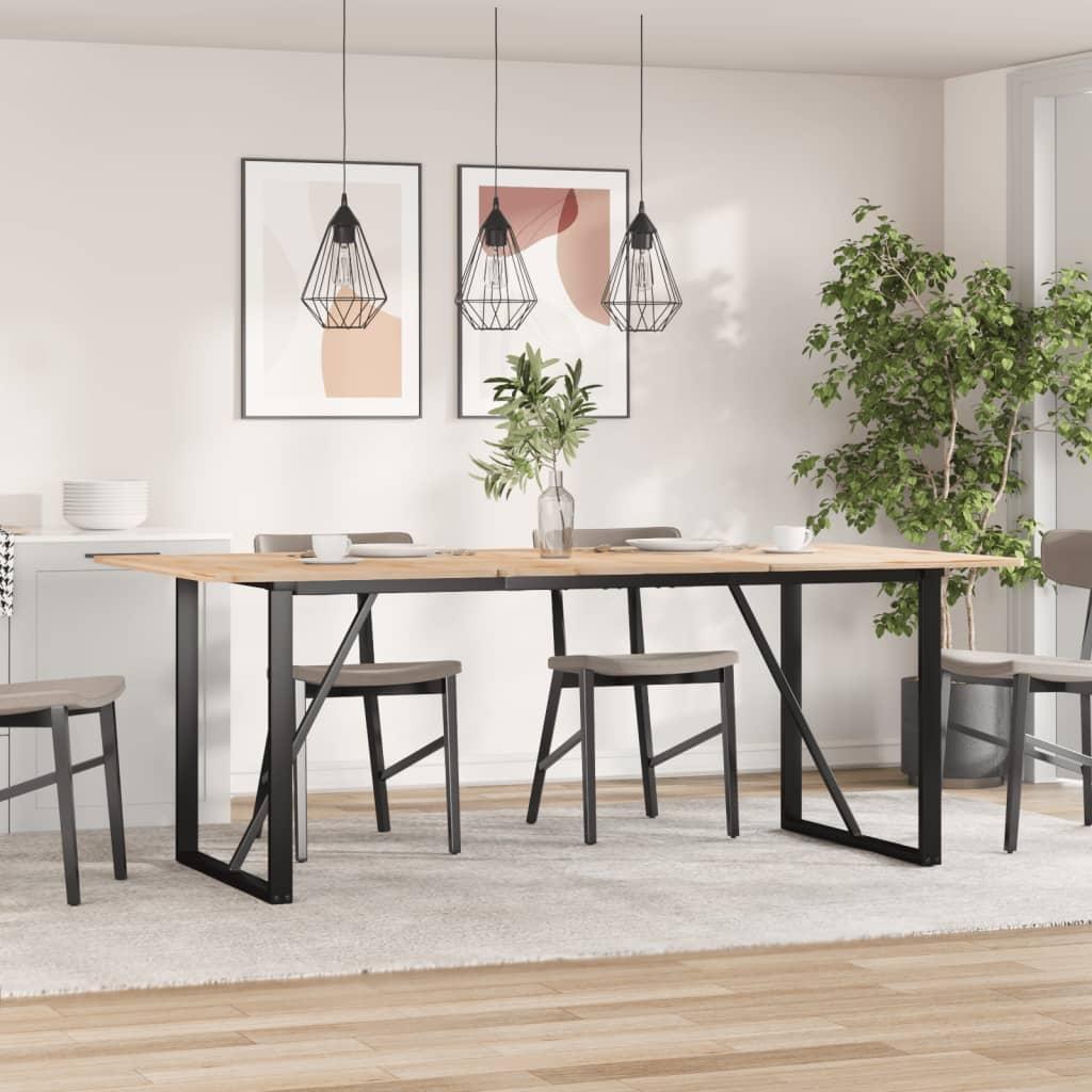 vidaXL vidaXL Ben for spisebord O-ramme 160x80x73 cm stål