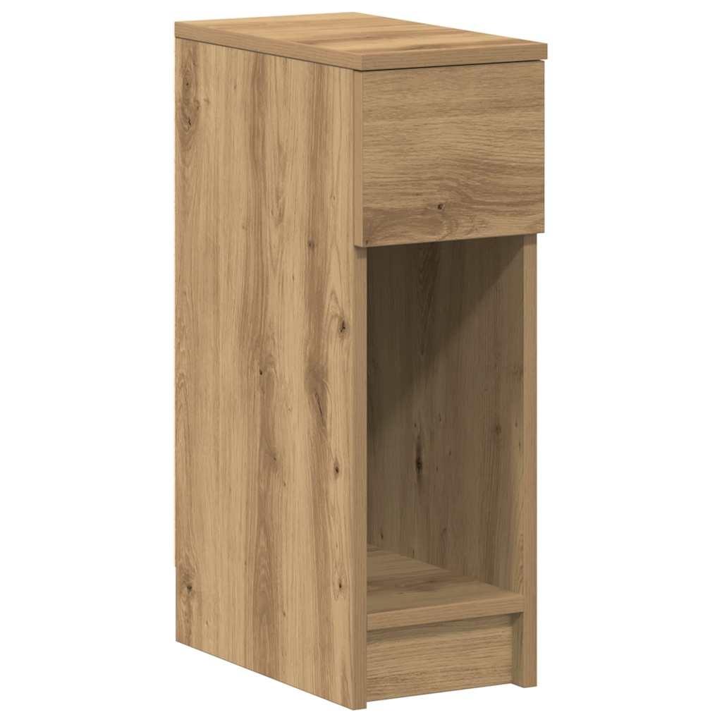 vidaXL vidaXL Nattskap med Skuff artisan eik 20x36x60 cm