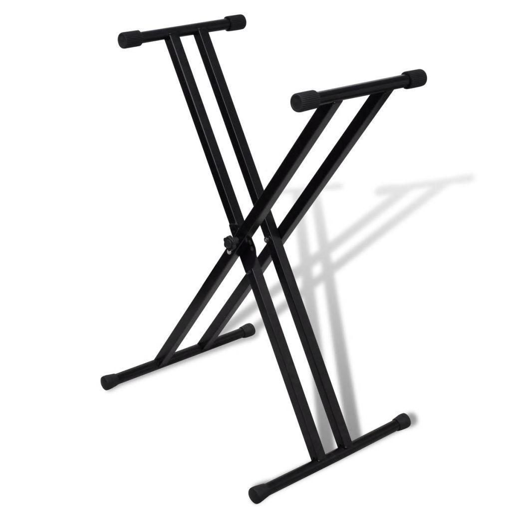 vidaXL vidaXL Justerbart Dobbelt X-ramme Keyboardstativ