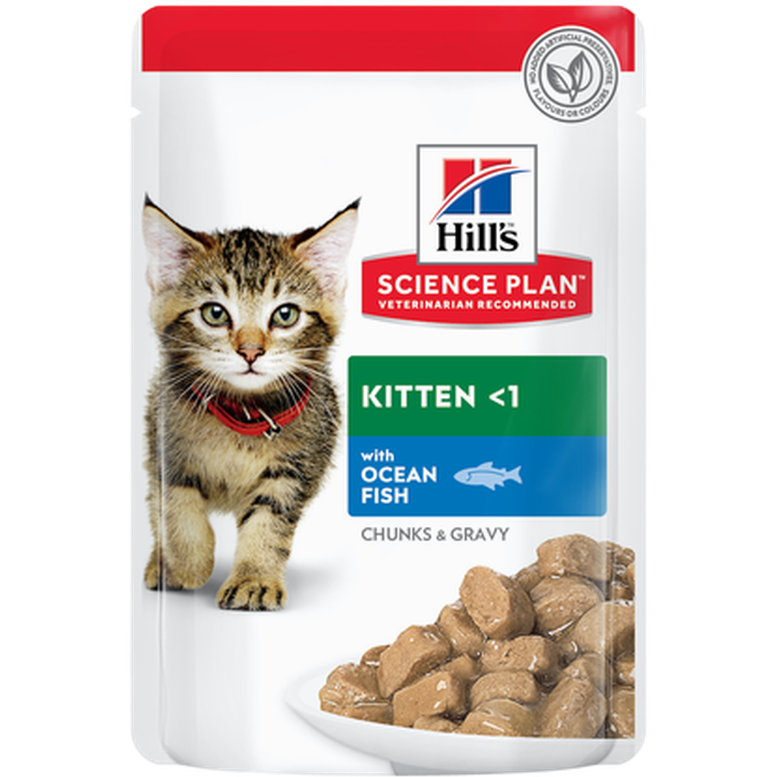 Hills Science Plan Kattunge Kylling Ocean Fish Pouch - Våt kattemat 85 gx 12 stk - Pose - Katt - Kattefôr & kattemat - Våtfôr og våtmat - Hills Science Plan