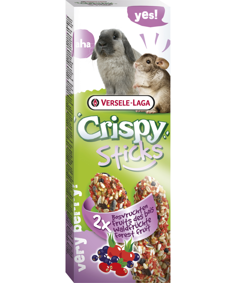 Versele-Laga CrispySticks Kaniner-Shinchillaer Skogsfrukt 2-pk. - Smådyr - Godbiter og gnagestenger - Frøstenger og Kräcker - Versele-Laga