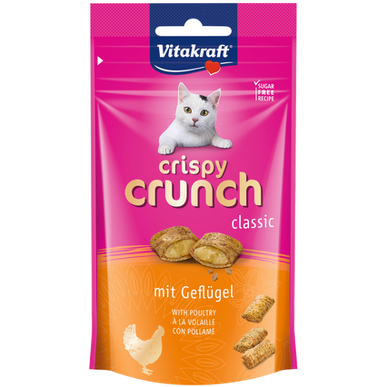Vitakraft Crispy Crunch Fjærkre 60 g - Katt - Kattegodteri & kattegress - Belønningsgodbiter katt - Vitakraft