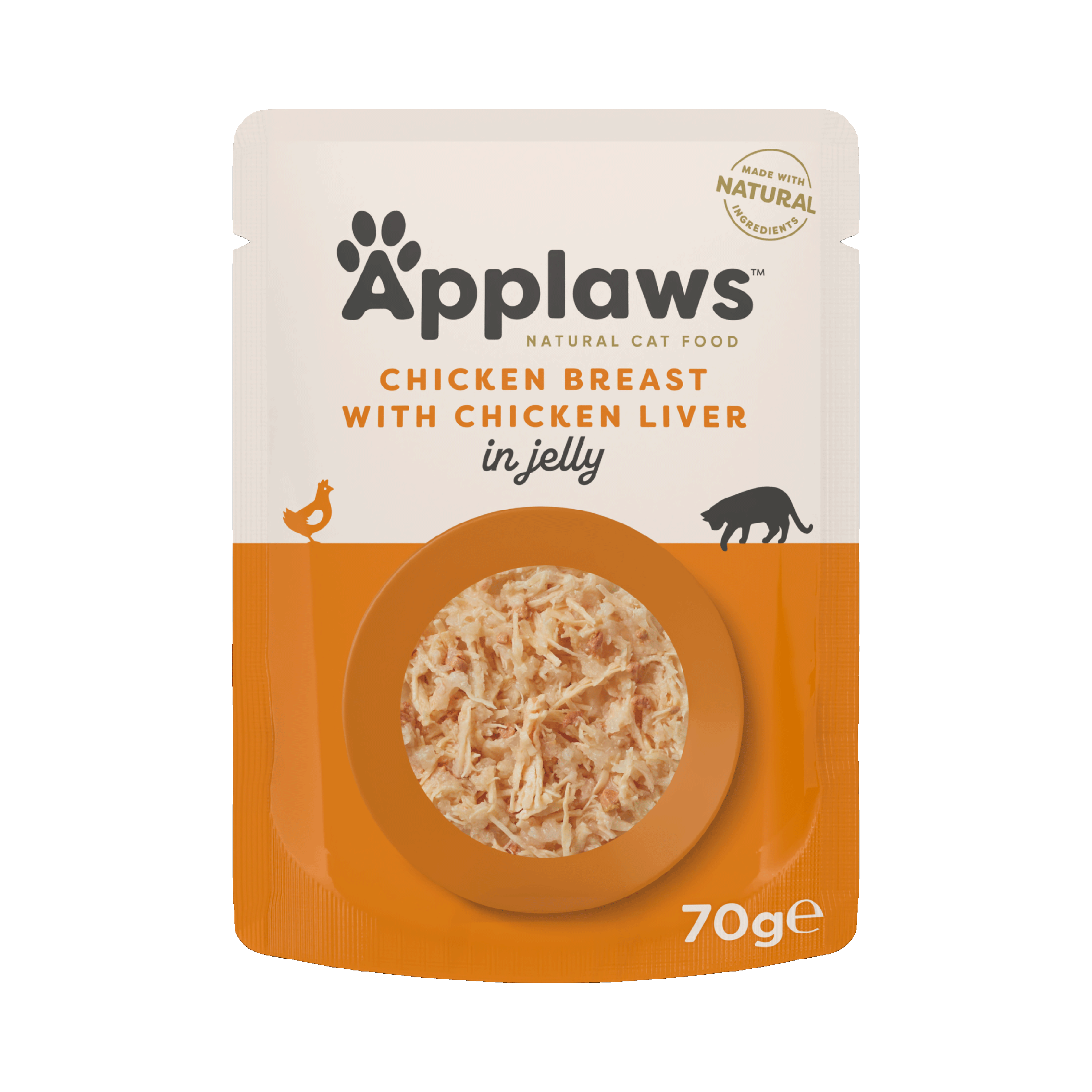Applaws Cat Pouch kylling + levergelé 70 g - Katt - Kattefôr & kattemat - Våtfôr og våtmat - Applaws