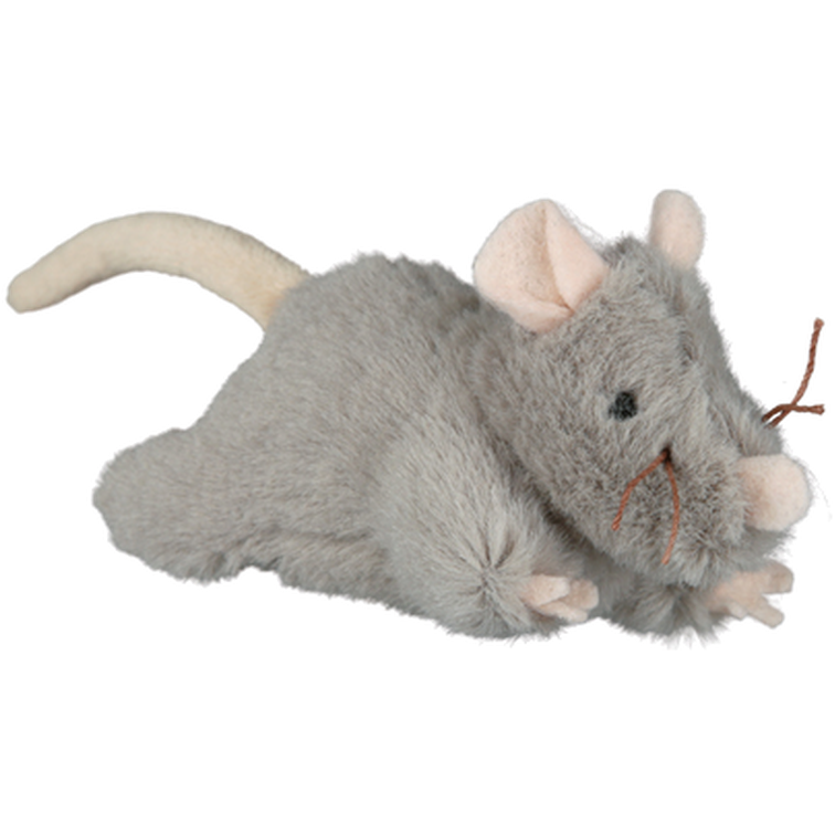 Trixie Plysjmus med lyd Grå 15 cm - Katt - Katteleker & viftepinner - Mus og lekemus - Trixie