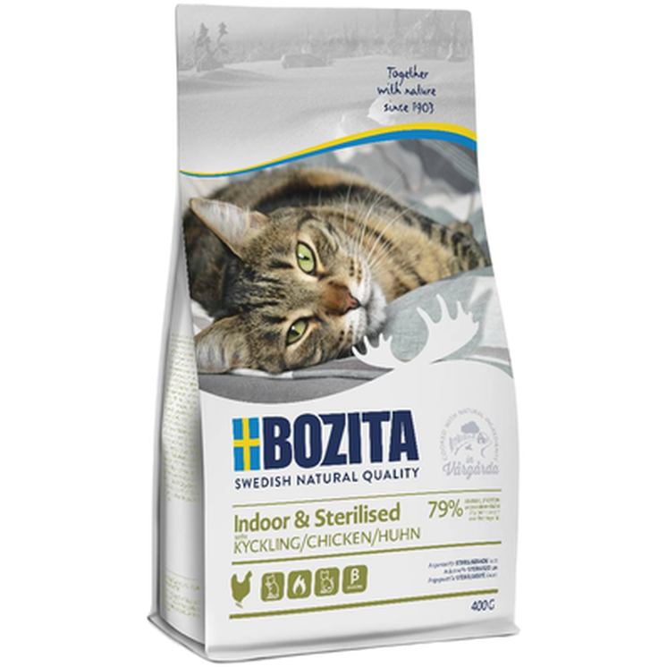 Bozita Katt Innendørs og sterilisert kylling 2 kg - Katt - Kattefôr & kattemat - Tørrfôr for katt - Bozita Katt