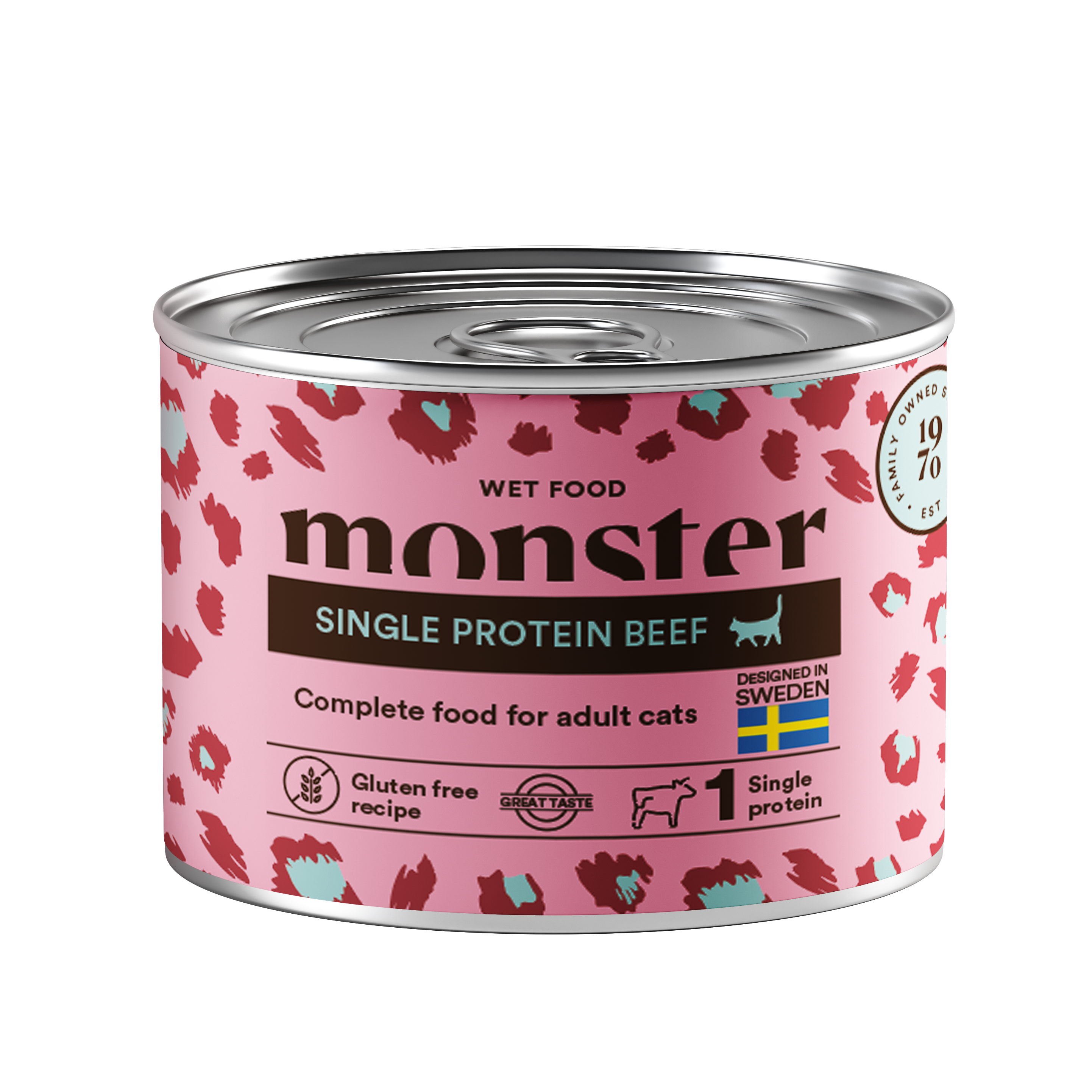 Monster Pet Food Katt Adult Single Protein Beef Can 200 g - Katt - Kattefôr & kattemat - Våtfôr og våtmat - Monster Pet Food