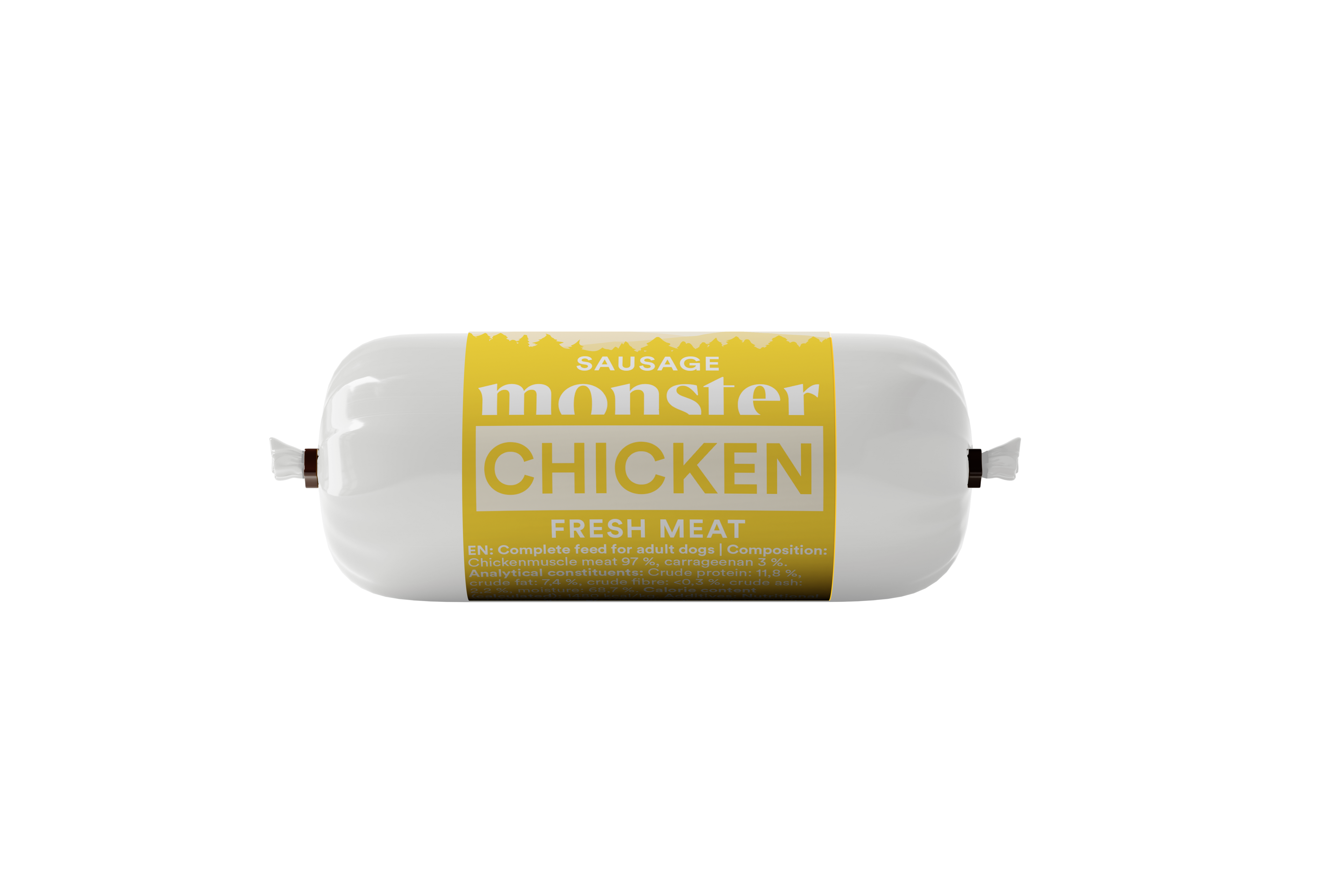 Monster Pet Food Hundepølse kylling 80 g - Hund - Hundefôr & hundemat - Våtfôr & våtmat - Monster Pet Food