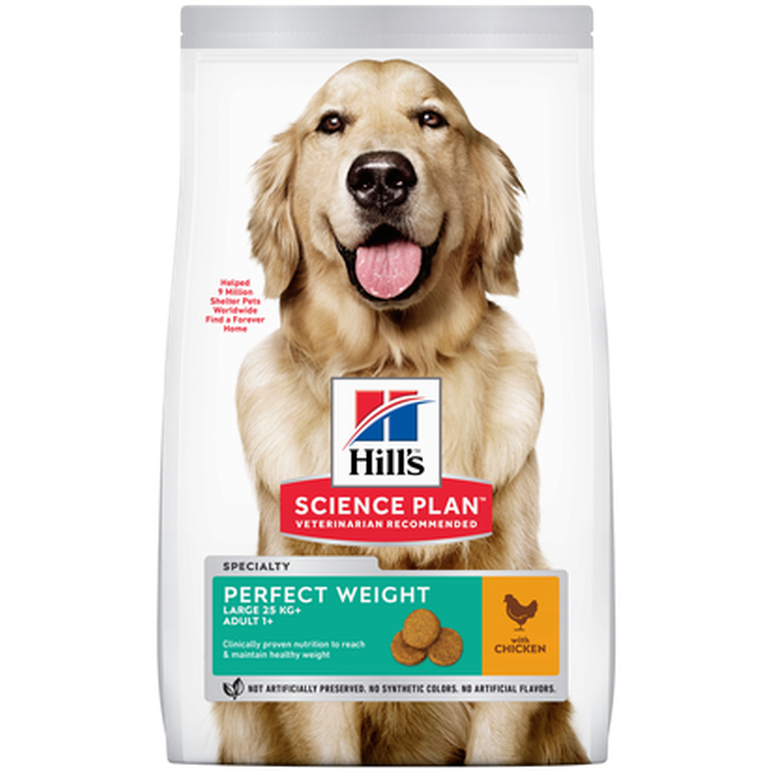Hills Science Plan Adult Large Perfect Weight Chicken 12kg - Hund - Hundefôr & hundemat - Tørrfôr for hund - Hills Science Plan