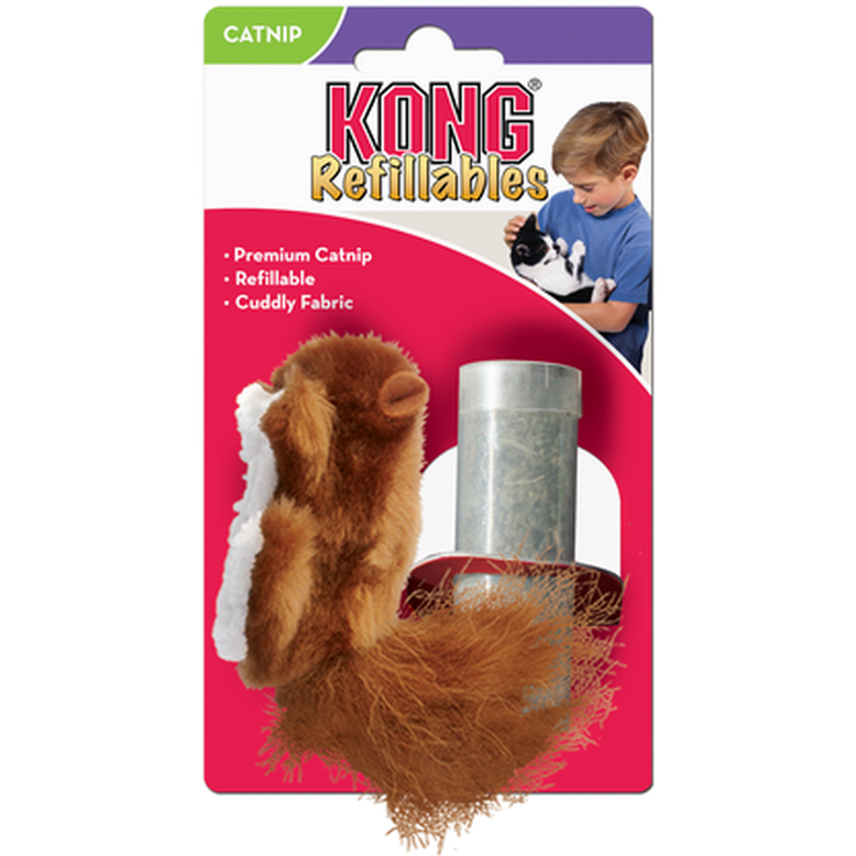 Kong Cat Refillables Squirrel 7cm - katteleketøy med kattemynte - Katt - Katteleker & viftepinner - Aktiveringsleker - Kong