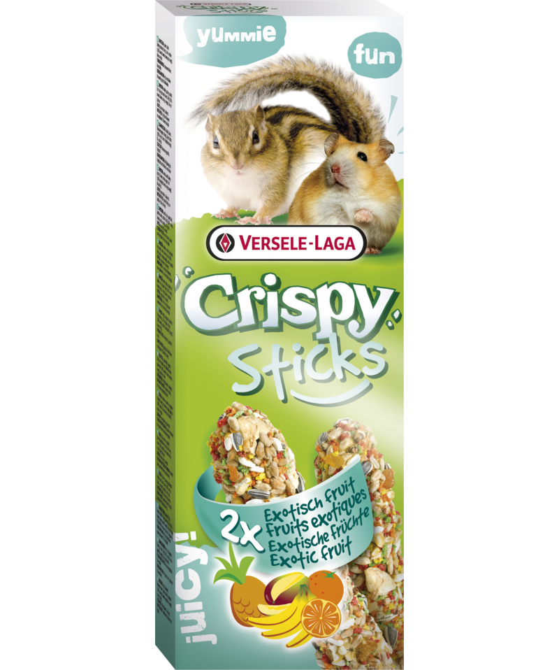 Versele-Laga CrispySticks Hamster-ekorn eksotisk frukt 2-pk. - Smådyr - Godbiter og gnagestenger - Frøstenger og Kräcker - Versele-Laga