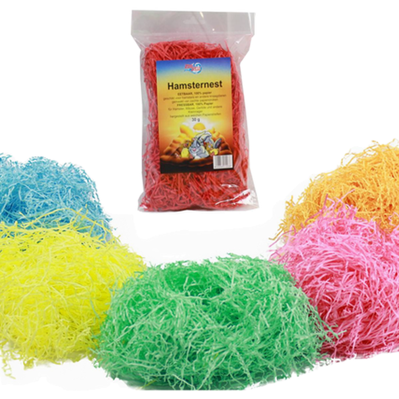 Classic Zoobest Hamster Nest Spiselig 100 % papirblanding 30 g - Smådyr - Bunnstrø og bomateriale - Bomateriale og hamstervatt - Classic