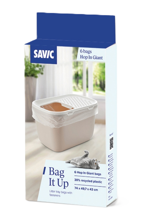 Savic Bag It Up Hop In Giant - Kattebakkeposer 6 stk - Katt - Kattedo & kattetoalett - Toalett-tilbehør & kattespader - Savic
