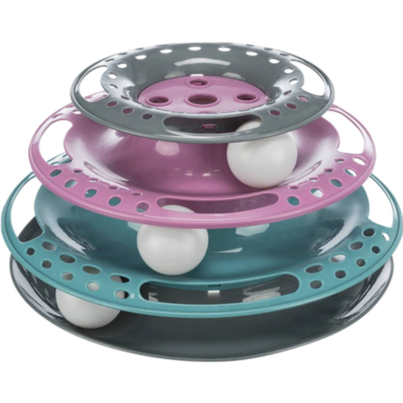 Trixie Kattesirkeltårn i plast Flerfarget 25 cm - Katt - Katteleker & viftepinner - Aktiveringsleker - Trixie