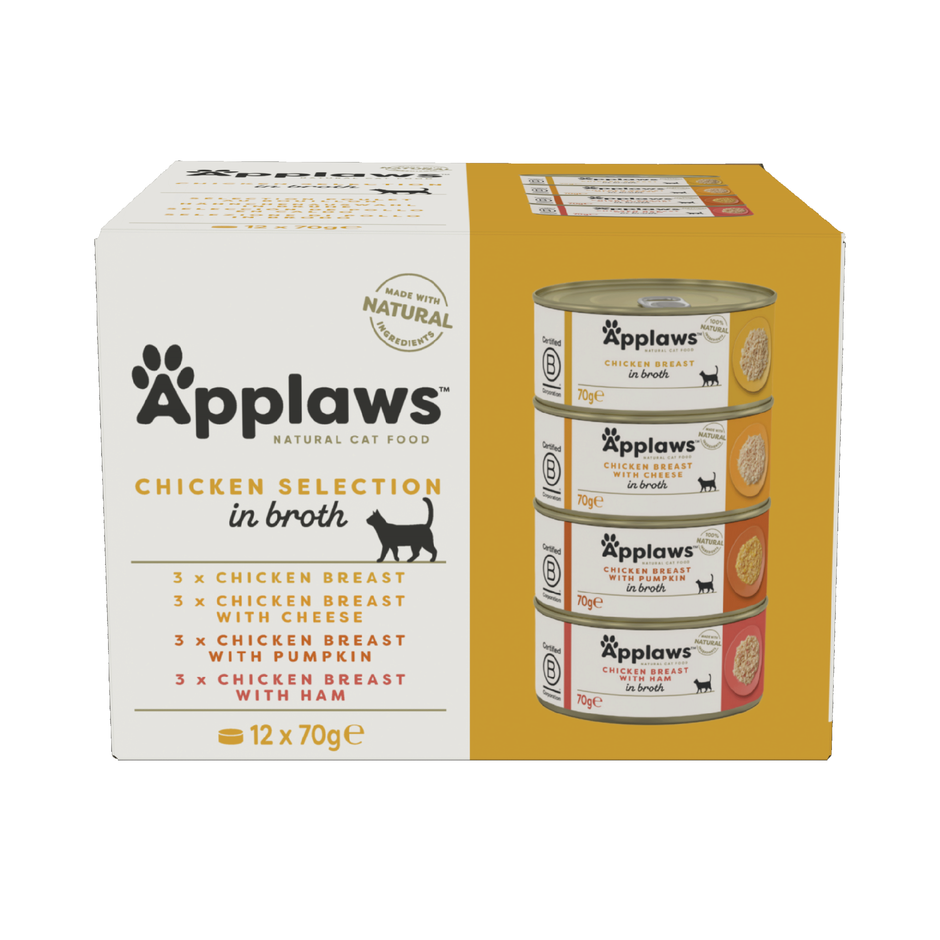 Applaws Cat Tin Chicken Collection 12 x 70 g - Katt - Kattefôr & kattemat - Våtfôr og våtmat - Applaws