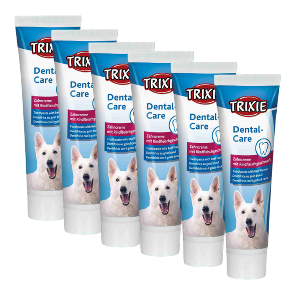 Trixie Tannkrem med storfekjøtt for hunder 100 g x 6 - Hund - Hundepleie & kosttilskudd - Tannpleie - Trixie